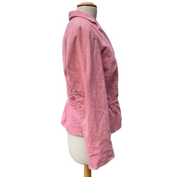 Talbots Corduroy Blazer Jacket Pink Ballet Girly Barbiecore Feminine Coquette -8 - Picture 6 of 14